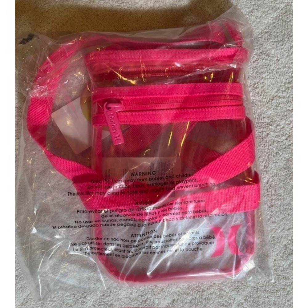 Hurley Pink Clear Festival/Stadium/Concert Crossbody Bag-979 - Picture 4 of 4
